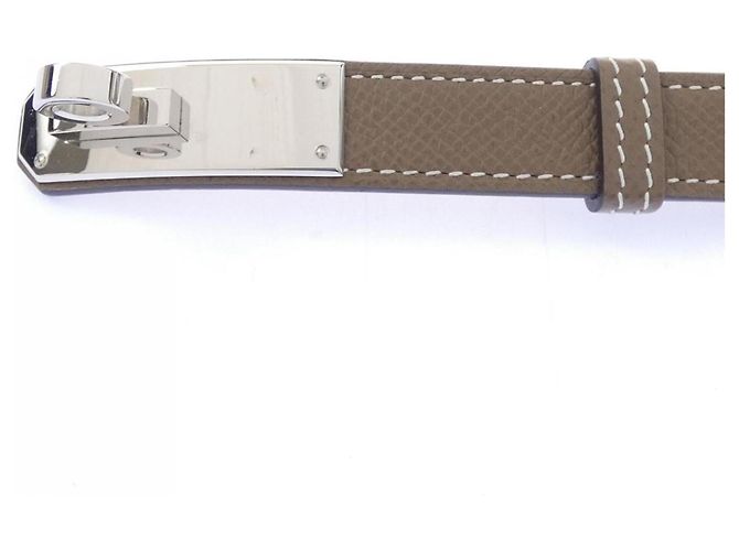 Hermès Cintura Hermes Kelly 18mm Beige - vista 3