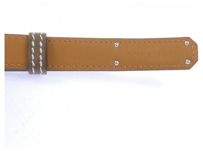 Hermès Cintura Hermes Kelly 18mm Beige - vista 4