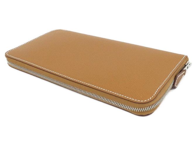 Hermès Portafoglio bi-fold in seta Hermes EN LIBERTE Marrone Verde chiaro Viola scuro - vista 2