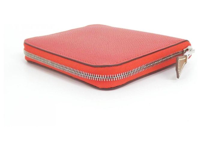 Hermès Portafoglio compatto in seta Hermes COEUR ET RUBANS Rosso - vista 2