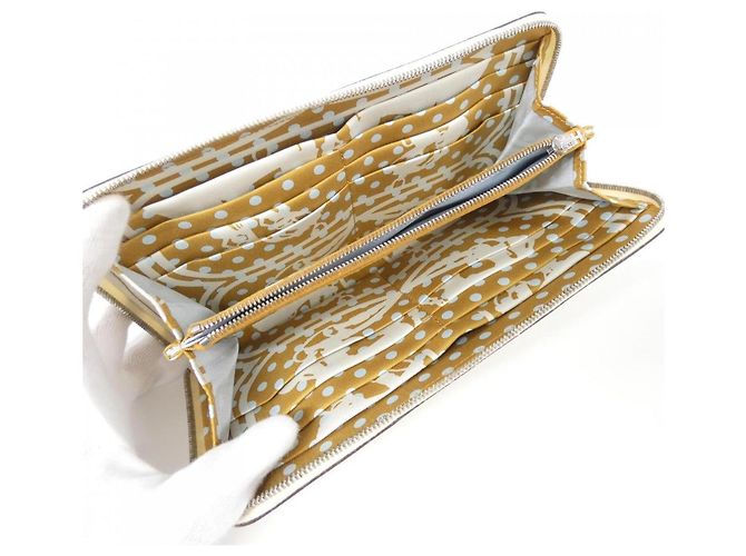 Hermès Cartera de seda Hermes Brides de Gala Fantome A Pois Blanco - vista 3