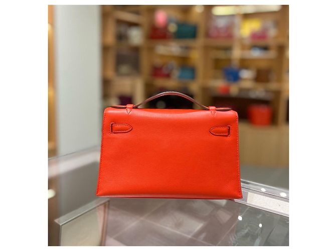 Hermès Mini Kelly Handtasche Orange - Ansicht 2