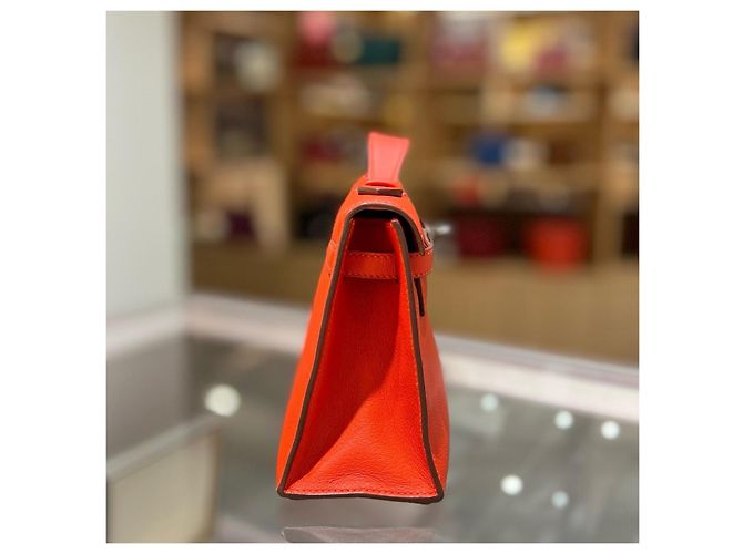 Hermès Mini Kelly Handtasche Orange - Ansicht 3