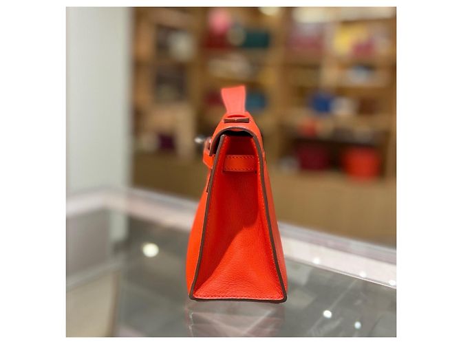 Hermès Mini Kelly Handtasche Orange - Ansicht 4