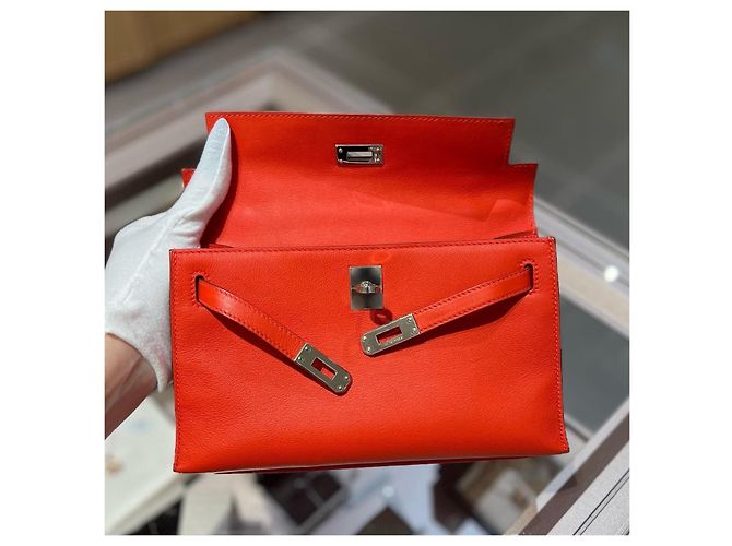 Hermès Mini Kelly Handtasche Orange - Ansicht 7