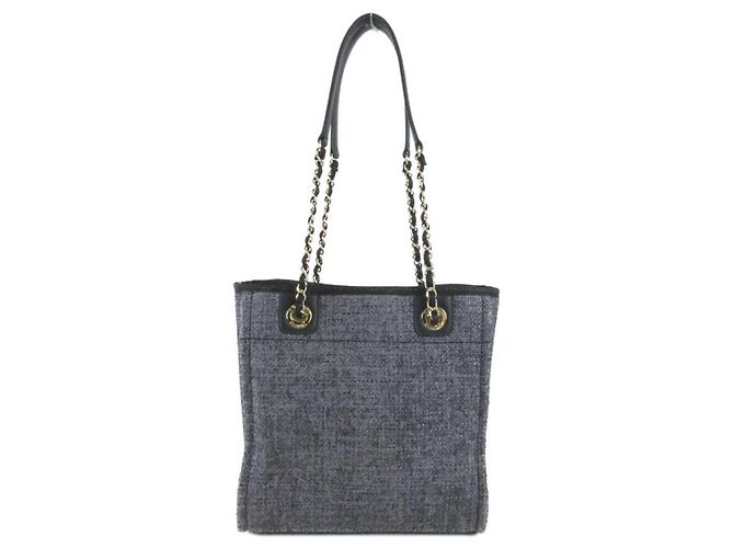 Borsa Chanel Deauville Line - Modello 66939 Nero Grigio antracite - vista 2