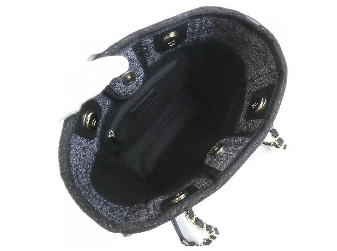 Borsa Chanel Deauville Line - Modello 66939 Nero Grigio antracite - vista 9