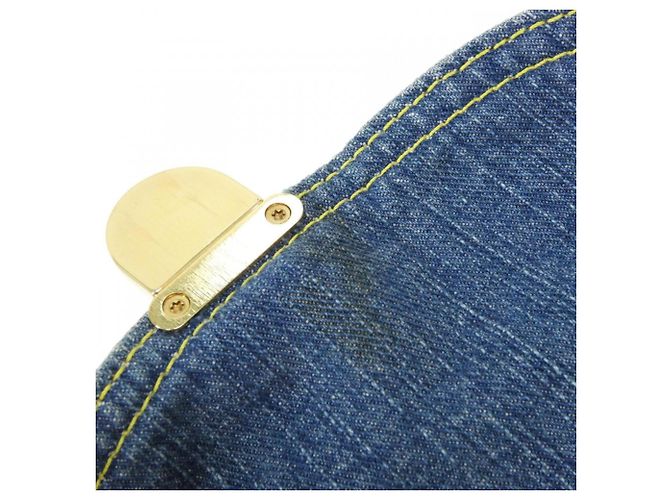 Borsa a spalla Mini Pleaty in denim Monogram Louis Vuitton Blu - vista 10