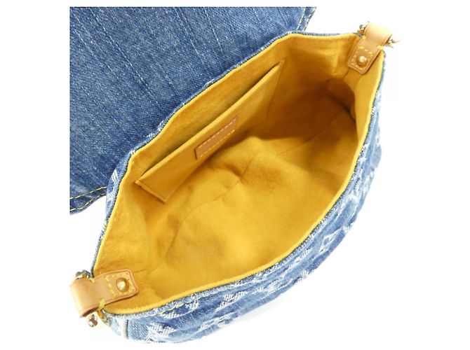 Borsa a spalla Mini Pleaty in denim Monogram Louis Vuitton Blu - vista 8