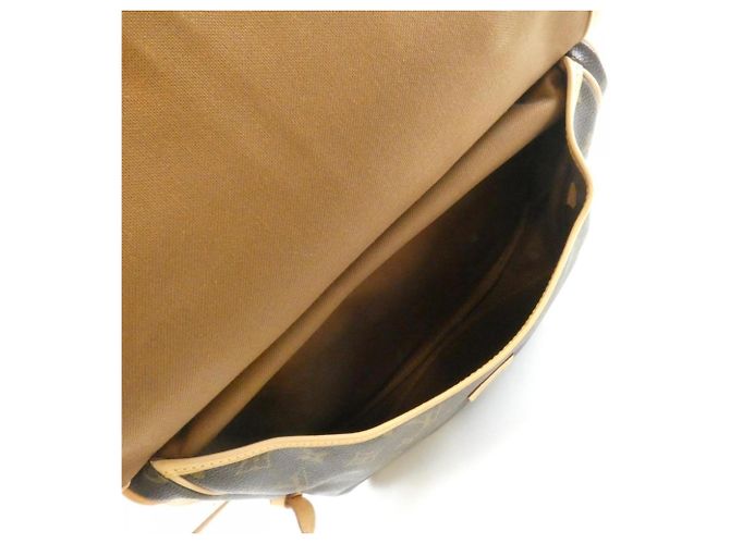 Borsa a tracolla Louis Vuitton Monogram Saumur Marrone - vista 8