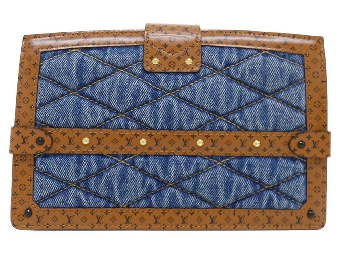 Louis Vuitton Monogram Trunk Clutch M55047 Borsa a Tracolla Blu - vista 2