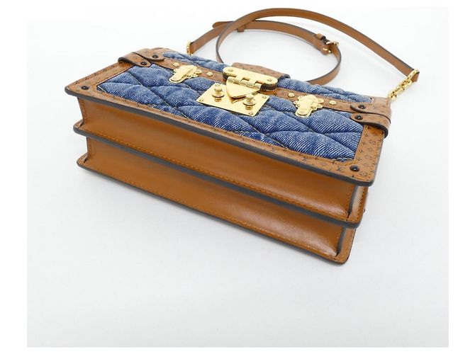Louis Vuitton Monogram Trunk Clutch M55047 Borsa a Tracolla Blu - vista 3