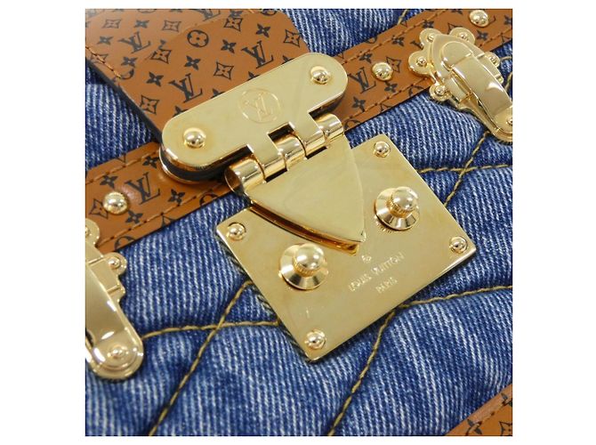 Louis Vuitton Monogram Trunk Clutch M55047 Borsa a Tracolla Blu - vista 5