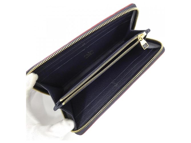 Louis Vuitton Monogram Empreinte Portefeuille Clemence Wallet Rosso - vista 7