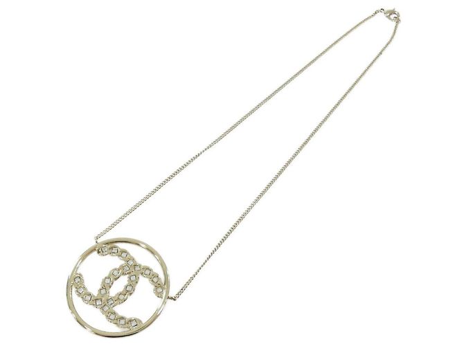 Collar Chanel Clear and Gold Dorado - vista 2