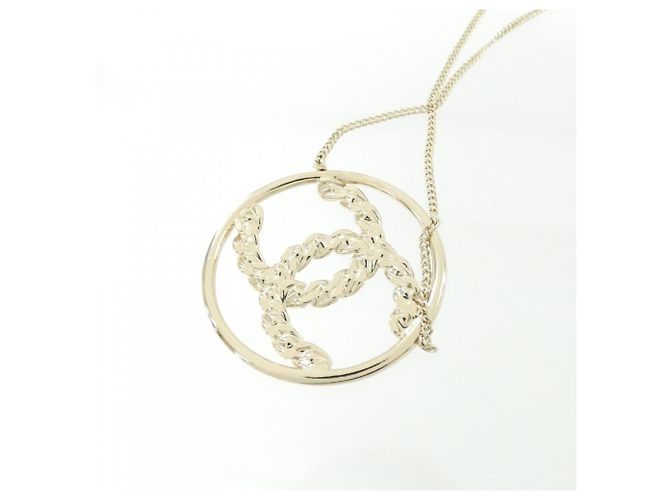 Collar Chanel Clear and Gold Dorado - vista 3