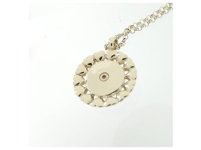 Chanel Gold and White Necklace Golden - view 3