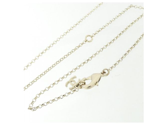 Chanel Gold and White Necklace Golden - view 4