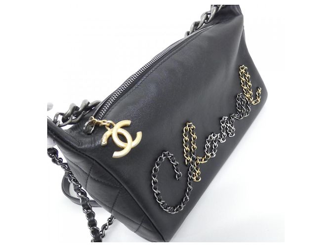 Borsa Chanel in pelle di vitello nera Nero - vista 7