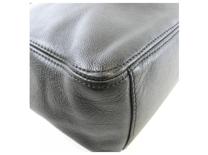 Borsa a mano Chanel in vitello grana nero - vista 3