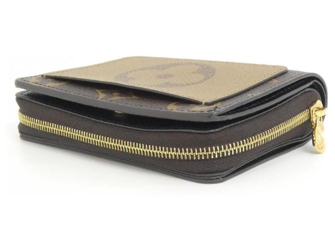 Louis Vuitton Monogram Reverse Portefeuille Lou Wallet Marrone - vista 3