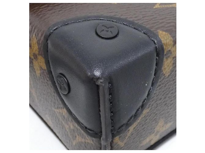 Borsa a tracolla Louis Vuitton Monogram Macassar Steamer Marrone Nero - vista 3
