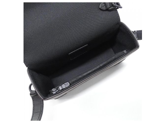 Borsa a tracolla Louis Vuitton Monogram Macassar Steamer Marrone Nero - vista 6