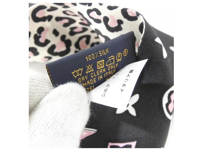 Louis Vuitton Bandeau BB Wild at Heart Scarf Nero - vista 4