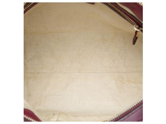 Borsa Satchel Gucci Red Guccissima Mayfair Rosso Bordò - vista 4