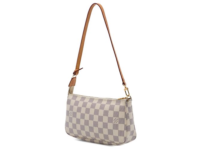 Louis Vuitton White Damier Azur Pochette Accessoires Bianco - vista 2