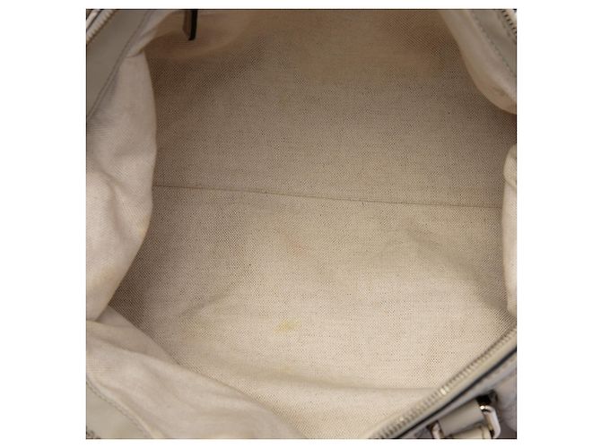 Borsa Satchel Gucci White Guccissima Sukey Bianco - vista 4