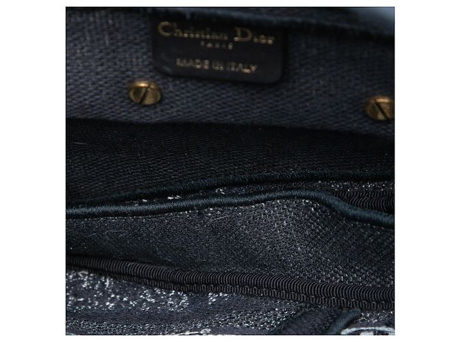 Autre Marque Borsa Saddle Dior in tela blu ricamata tie dye Blu navy - vista 4