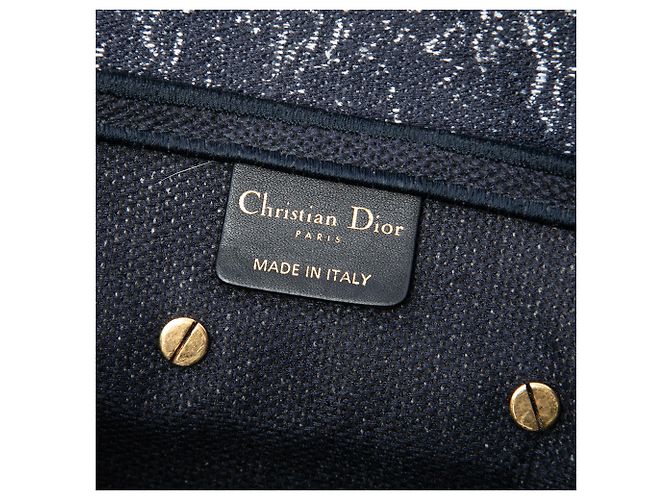 Autre Marque Borsa Saddle Dior in tela blu ricamata tie dye Blu navy - vista 5