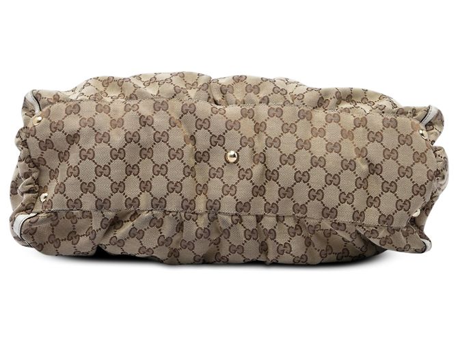 Borsa a tracolla Gucci Abbey D Ring in tela GG beige - vista 3