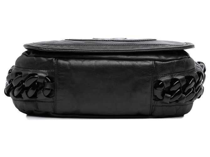 Chanel Modern Chain Rhodoid Flap in pelle di vitello nera Nero - vista 3