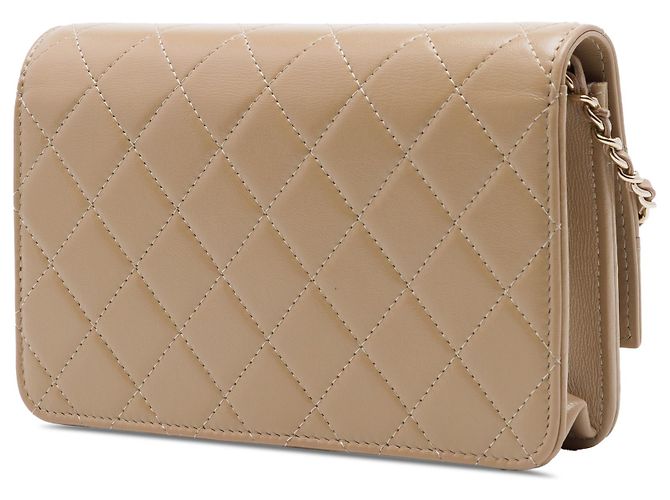 Chanel Brown Quilted Shiny Lambskin 31 Wallet On Chain Marrone Marrone chiaro - vista 2