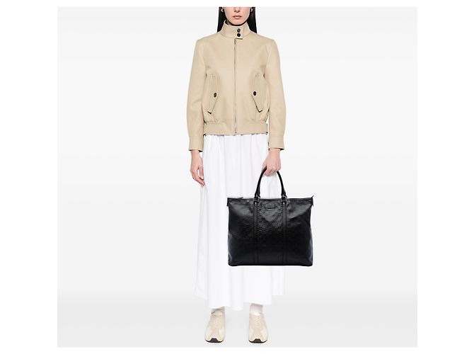 Borsa Weekender Gucci Guccissima Nera Nero - vista 6