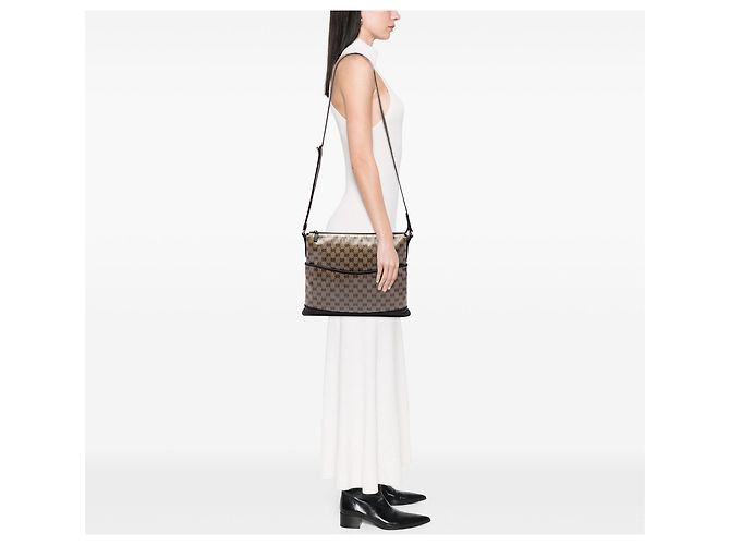 Borsa a tracolla Gucci Beige GG Crystal - vista 6