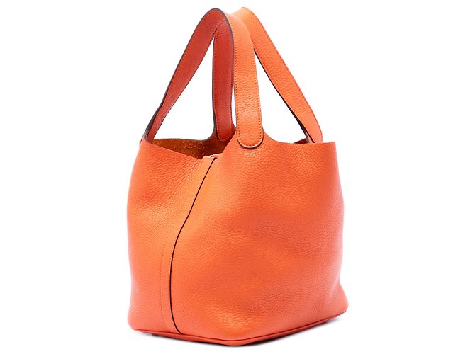 Hermès Orange Clemence Picotin Lock 22 Naranja - vista 2