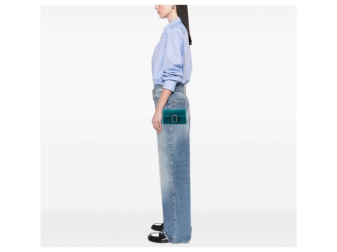 Borsa a tracolla Mini Dionysus in velluto blu Gucci Turchese - vista 7