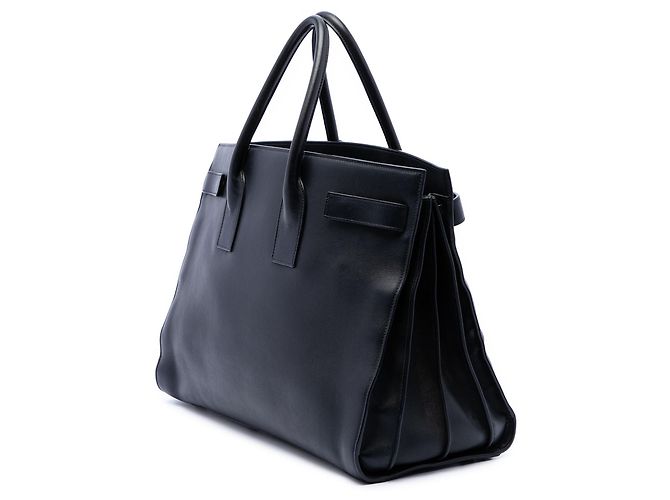 Autre Marque Sac à main Sac De Jour Saint Laurent en cuir de veau souple noir, Large - vue 2