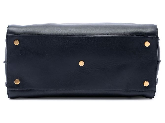 Autre Marque Sac à main Sac De Jour Saint Laurent en cuir de veau souple noir, Large - vue 3