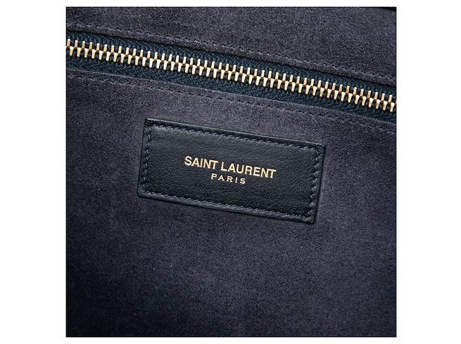 Autre Marque Sac à main Sac De Jour Saint Laurent en cuir de veau souple noir, Large - vue 5