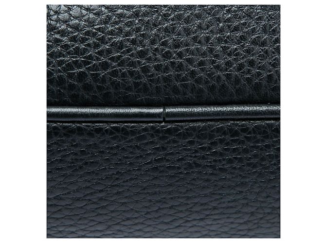 Bolso de hombro Soho con cadena y cremallera en piel de becerro granulada negra Gucci Negro - vista 5