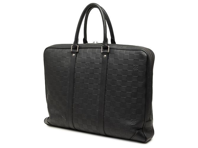 Louis Vuitton Black Damier Infini Porte-Documents Voyage Nero - vista 2