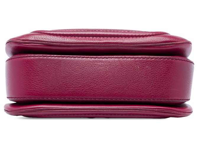 Gucci New Bamboo Satchel aus rotem Kalbsleder, Medium Bordeaux - Ansicht 3