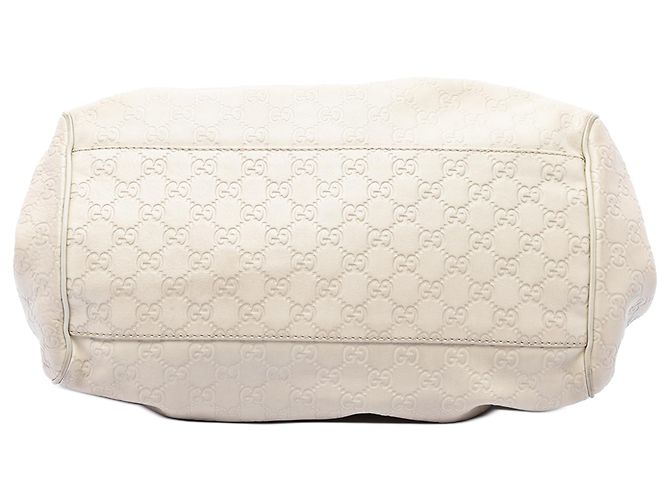 Borsa Satchel Gucci White Guccissima Sukey Bianco - vista 3