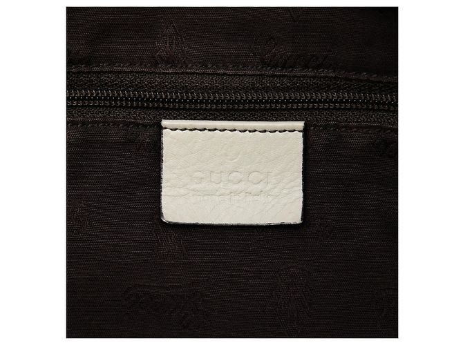 Borsa Satchel Gucci White Guccissima Sukey Bianco - vista 5