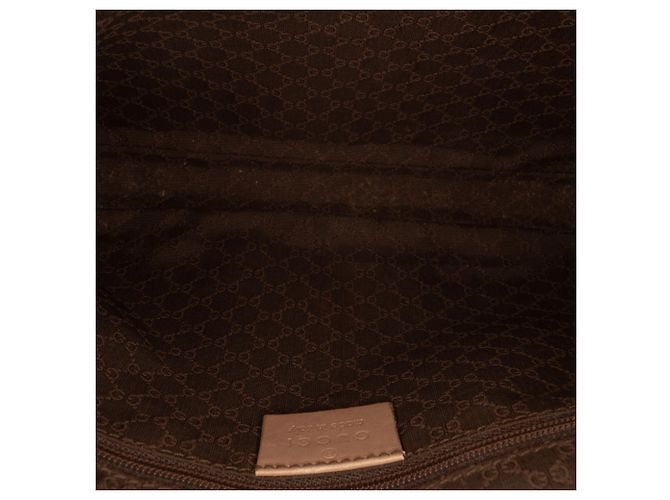 Borsa a tracolla Gucci Jackie in camoscio marrone con Web Carne - vista 4