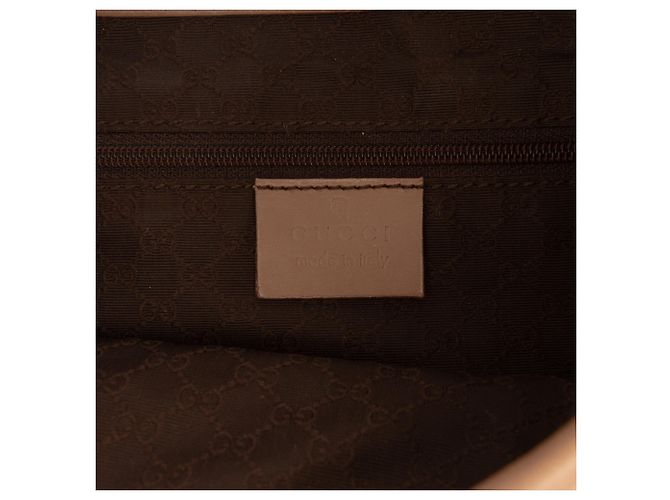 Borsa a tracolla Gucci Jackie in camoscio marrone con Web Carne - vista 5